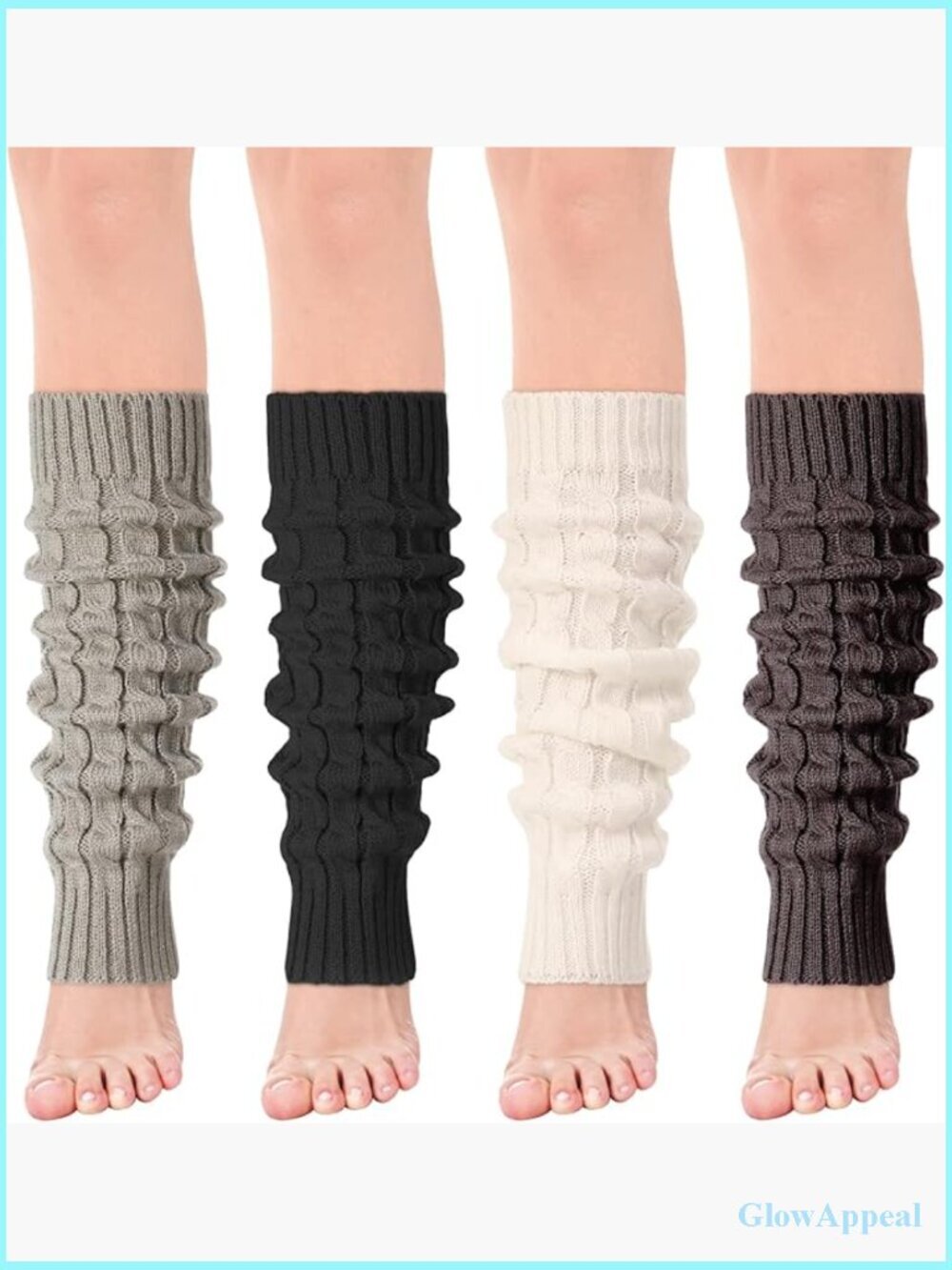 Cable Knit Long Leg Warmers Extra Soft for Yoga Ballet Dance
